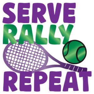 Serve Rally Repeat Sticker