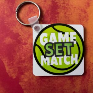 Game Set Match Keychain